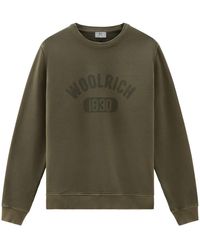 Woolrich - Logo-Print Cotton Sweatshirt - Lyst