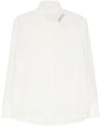 Fabiana Filippi - Blusa translúcida con lazo en el cuello - Lyst