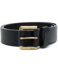 Polo Ralph Lauren - Embossed-Logo Leather Belt - Lyst