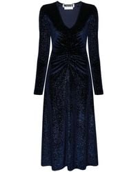 ROTATE BIRGER CHRISTENSEN - Vestido midi con apliques de strass - Lyst