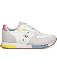 Blauer - Leather Suede Panel Trainers - Lyst