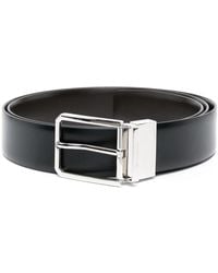 Santoni - Logo-Engraved Buckle Leather Belt - Lyst