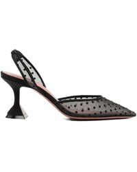 AMINA MUADDI - 70Mm Polka-Dot Pattern Sling-Back Pumps - Lyst