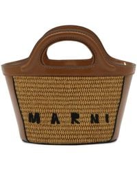 Marni - Micro Tropicalia Leather-Trim Tote Bag - Lyst