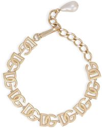 Dolce & Gabbana - Dg-logo Chain-link Choker - Lyst