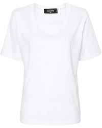 DSquared² - Easy Fit Crystal-Embellished T-Shirt - Lyst