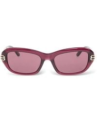 Balenciaga - Logo Oval-Frame Sunglasses - Lyst