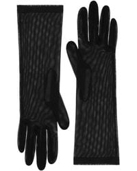 Dolce & Gabbana - Tulle Semi-Sheer Gloves - Lyst