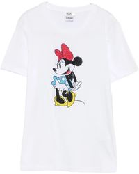Liu Jo - X Disney Minnie Mouse Rhinestone-Embellished T-Shirt - Lyst