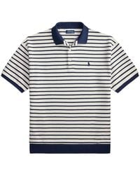 Polo Ralph Lauren - Relaxed Fit Striped Textured Polo Shirt - Lyst
