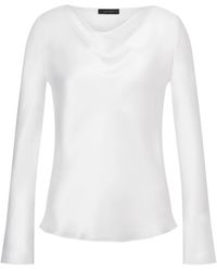Alberta Ferretti - Top Met Col Van Zijdeblend - Lyst