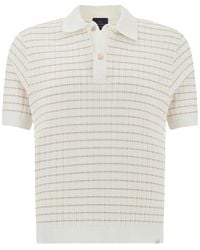 Paul & Shark - Striped Cotton Polo Shirt - Lyst