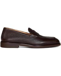 Brunello Cucinelli - Grained-Leather Penny Loafers - Lyst