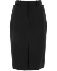 Jil Sander - Cut-Out Wool Skirt - Lyst