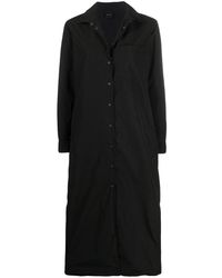 Aspesi Long Sleeve Straight-fit Coat - Black