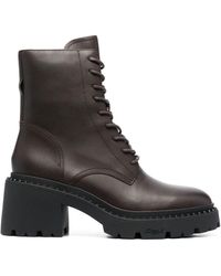 Ash - Lace-up Detail Leather Boots - Lyst