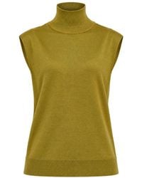 Patrizia Pepe - Roll-Neck Sleeveless Sweater - Lyst