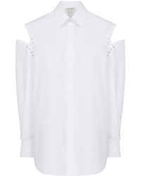 Alexander McQueen - Cut-out Cotton Shirt - Lyst