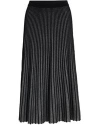 Karl Lagerfeld - Metallic Pleated Midi Skirt - Lyst