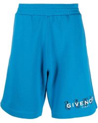 Givenchy - X Josh Smith Logo Print Shorts - Lyst