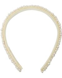 Jennifer Behr - Bria Pearl-embellished Headband - Lyst