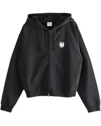 Vetements - Logo-Embroidered Zip-Fastening Hoodie - Lyst