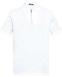 Versace - Polo Medusa Con Zip - Lyst