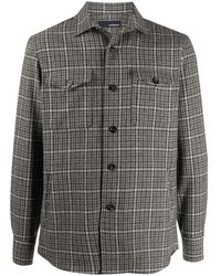 Lardini - Check Button-Up Shirt Jacket - Lyst