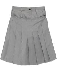 Comme des Garçons - Geruite Midi-Plooirok - Lyst