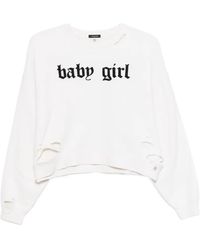 R13 - Sweat Baby Girl À Effet Usé - Lyst