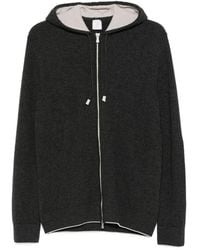 Eleventy - Ribbed-Knit Zip-Up Hoodie - Lyst