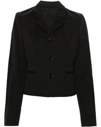 Lemaire - Blazer Crop Con Revers A Lancia - Lyst