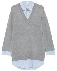 Cinq À Sept - Robe Courte À Effet Superposé Et Ornements - Lyst