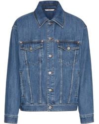 Valentino Garavani - Logo-Appliqué Denim Jacket - Lyst