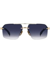 David Beckham - Rimless Geometric-Frame Sunglasses - Lyst