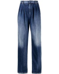 DSquared² - Washed-denim Wide-leg Jeans - Lyst