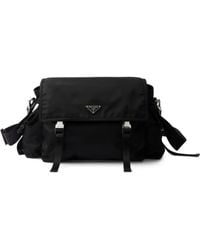 Prada - Explore Re-Nylon And Leather Crossbody Bag - Lyst