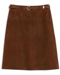 Max Mara - Belted A-Line Midi Skirt - Lyst