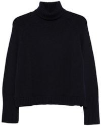 Base London - Roll-Neck Ribbed-Trim Sweater - Lyst