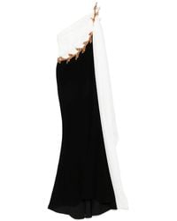 Jean Louis Sabaji - Embellished One-Shoulder Dress - Lyst