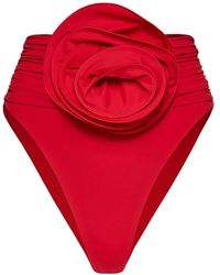 Magda Butrym - Floral-Appliqué High-Waisted Bikini Bottoms - Lyst