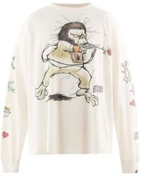 SAINT Mxxxxxx - X A Bathing Ape Graphic-Print Long-Sleeve T-Shirt - Lyst