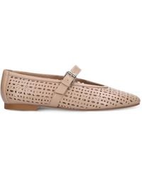 Bibi Lou - Perforated Buckle-Strap Ballet Flats - Lyst