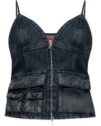 DIESEL - De-Mellis-S Zip-Front Flap-Pocket Top - Lyst