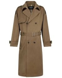 DSquared² - Belted Double-Breasted Trench Coat - Lyst