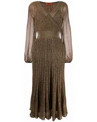 Missoni Geplooide Wikkeljurk - Metallic