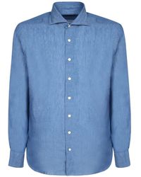 Dell'Oglio - Long-Sleeve Spread-Collar Shirt - Lyst