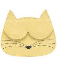 Sarah Chofakian - Cat-face Leather Card Holder - Lyst