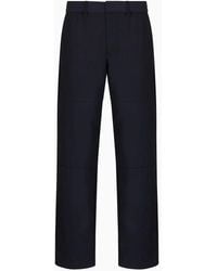 ARMANI EXCHANGE - Elastic-Waist Straight-Leg Trousers - Lyst