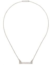 Eddie Borgo - Pavé Safety Chain Bar Necklace - Lyst